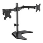 Xclio Dual Monitor Stand for 10 to 32 Inch Monitors with Height / Tilt / Rotate / Swivel / Pivot