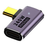 Xclio USB4/3 TB4 Type-C Adapter 3 in 1 pack Right Angle 3 Types 240W 40Gbps