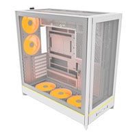 Montech HS01 PRO White Reversible Mid Tower PC Case inc 5x ARGB Fans