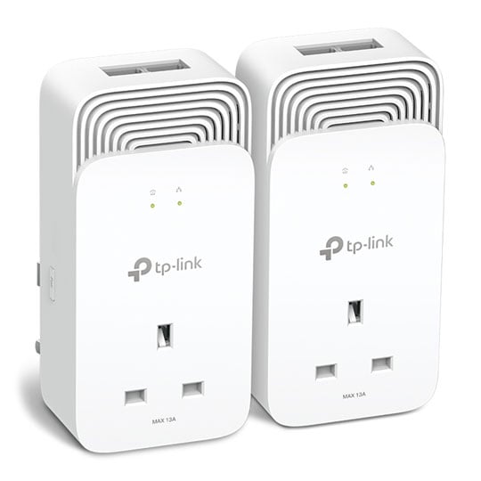 tp-link G.hn2400 Passthrough Powerline HomePlug 2x Ethernet Ports Kit