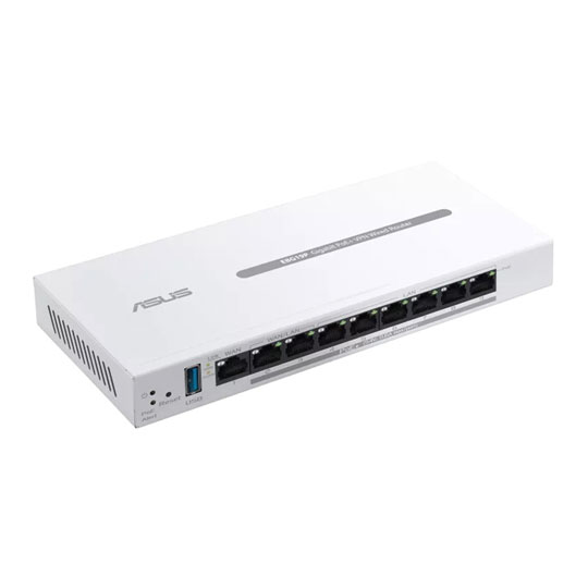 ASUS ExpertWiFi EBG19P 8 Port Gigabit PoE+ Wired Router Switch 123W