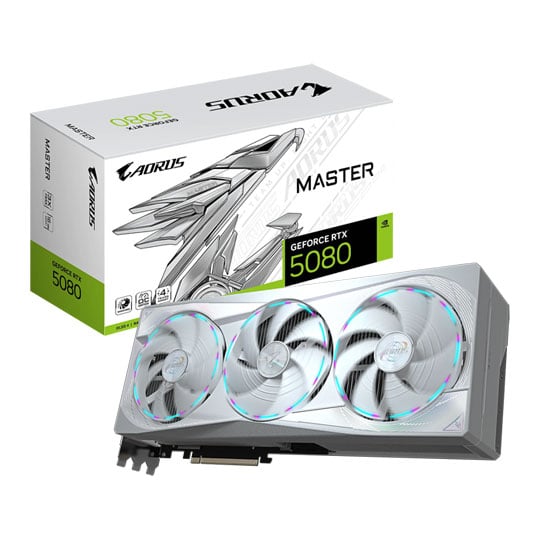 Gigabyte AORUS NVIDIA GeForce RTX 5080 MASTER ICE 16GB Blackwell Graphics Card
